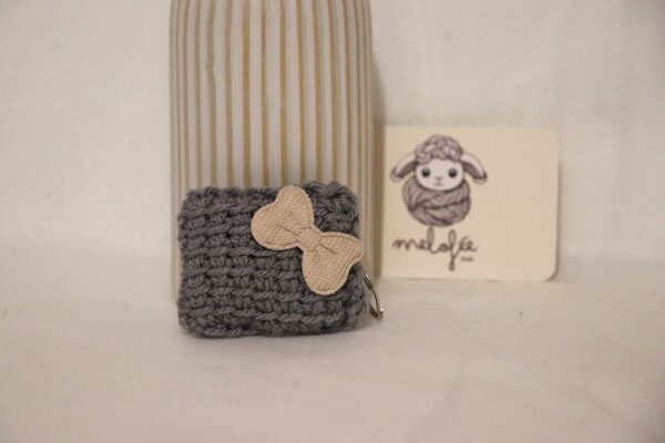 porte cle gris noeud papillon